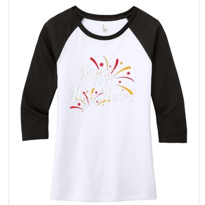 Cute Happy New Year Gift Women's Tri-Blend 3/4-Sleeve Raglan Shirt