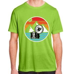 Camping Hiking Nature Retro Photographer Camera Camera Cute Gift Adult ChromaSoft Performance T-Shirt