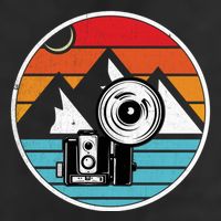 Camping Hiking Nature Retro Photographer Camera Camera Cute Gift 7 Panel Mesh Trucker Snapback Hat