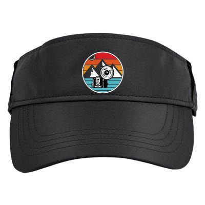 Camping Hiking Nature Retro Photographer Camera Camera Cute Gift Adult Drive Performance Visor