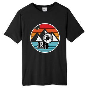 Camping Hiking Nature Retro Photographer Camera Camera Cute Gift Tall Fusion ChromaSoft Performance T-Shirt