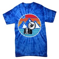 Camping Hiking Nature Retro Photographer Camera Camera Cute Gift Tie-Dye T-Shirt