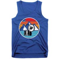 Camping Hiking Nature Retro Photographer Camera Camera Cute Gift Tank Top