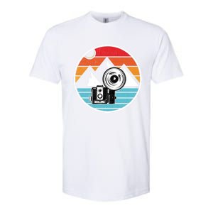 Camping Hiking Nature Retro Photographer Camera Camera Cute Gift Softstyle CVC T-Shirt