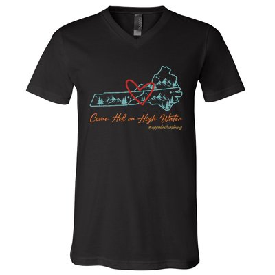 Come Hell Or High Water – Appalachian Strong Retro V-Neck T-Shirt