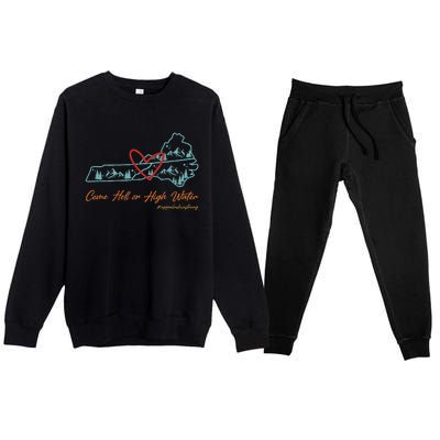 Come Hell Or High Water – Appalachian Strong Retro Premium Crewneck Sweatsuit Set