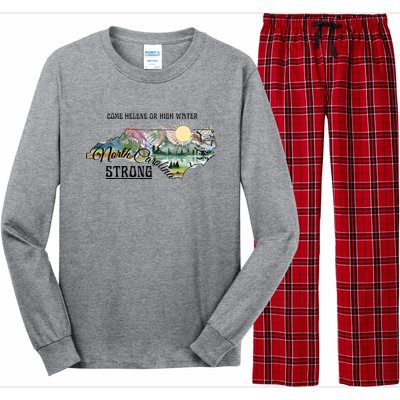 Come Helene Or High Water North Carolina Strong Long Sleeve Pajama Set