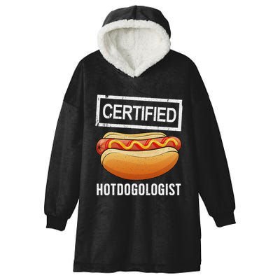 Cool Hotdog Outfit Adult Hotdog Hot Dog Lover Hooded Wearable Blanket