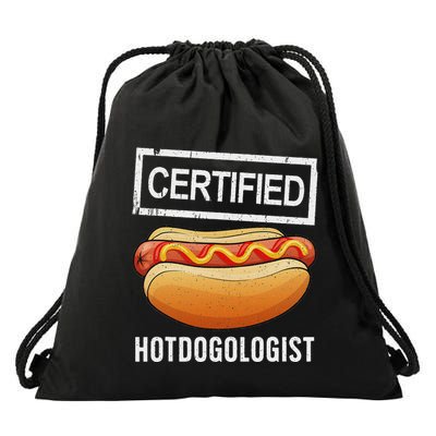 Cool Hotdog Outfit Adult Hotdog Hot Dog Lover Drawstring Bag