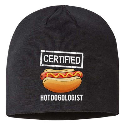 Cool Hotdog Outfit Adult Hotdog Hot Dog Lover Sustainable Beanie