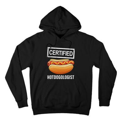 Cool Hotdog Outfit Adult Hotdog Hot Dog Lover Tall Hoodie