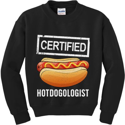 Cool Hotdog Outfit Adult Hotdog Hot Dog Lover Kids Sweatshirt