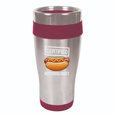 Cool Hotdog Outfit Adult Hotdog Hot Dog Lover 16oz Travel Tumbler