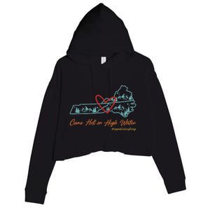 Come Hell Or High Water – Appalachian Strong Retro Crop Fleece Hoodie