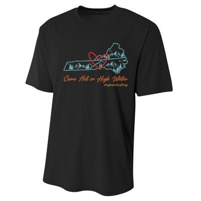 Come Hell Or High Water – Appalachian Strong Retro Performance Sprint T-Shirt