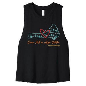 Come Hell Or High Water – Appalachian Strong Retro Women's Racerback Cropped Tank