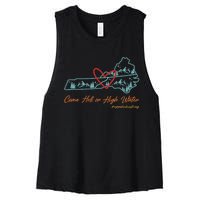 Come Hell Or High Water – Appalachian Strong Retro Women's Racerback Cropped Tank