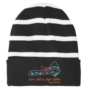 Come Hell Or High Water – Appalachian Strong Retro Striped Beanie with Solid Band