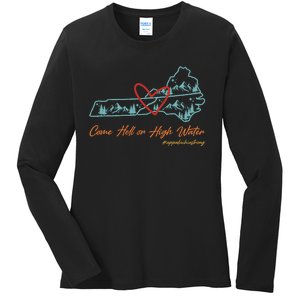 Come Hell Or High Water – Appalachian Strong Retro Ladies Long Sleeve Shirt