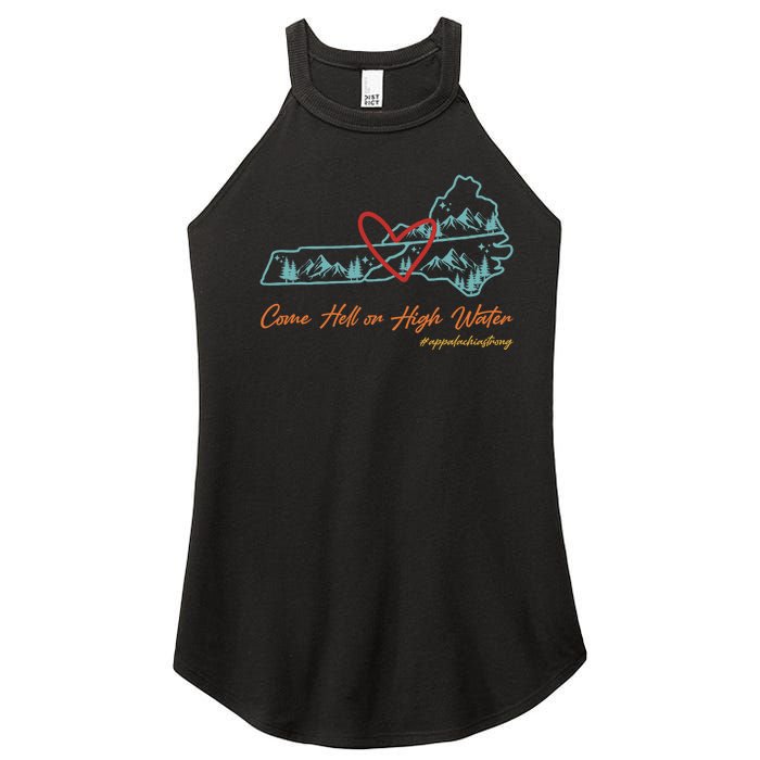 Come Hell Or High Water – Appalachian Strong Retro Women's Perfect Tri Rocker Tank