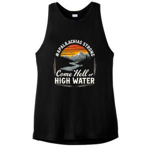 Come Hell Or High Water Mountain Appalachia Strong Nc Vn Tn Ladies PosiCharge Tri-Blend Wicking Tank