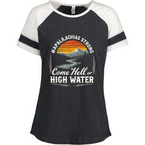 Come Hell Or High Water Mountain Appalachia Strong Nc Vn Tn Enza Ladies Jersey Colorblock Tee