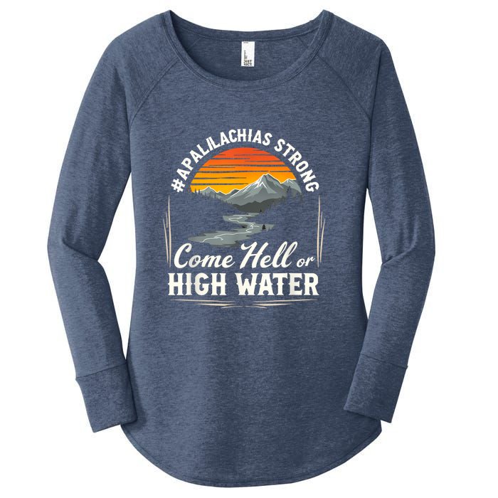 Come Hell Or High Water Mountain Appalachia Strong Nc Vn Tn Women's Perfect Tri Tunic Long Sleeve Shirt