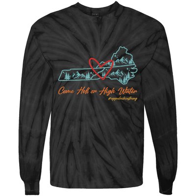 Come Hell Or High Water – Appalachian Strong Retro Tie-Dye Long Sleeve Shirt