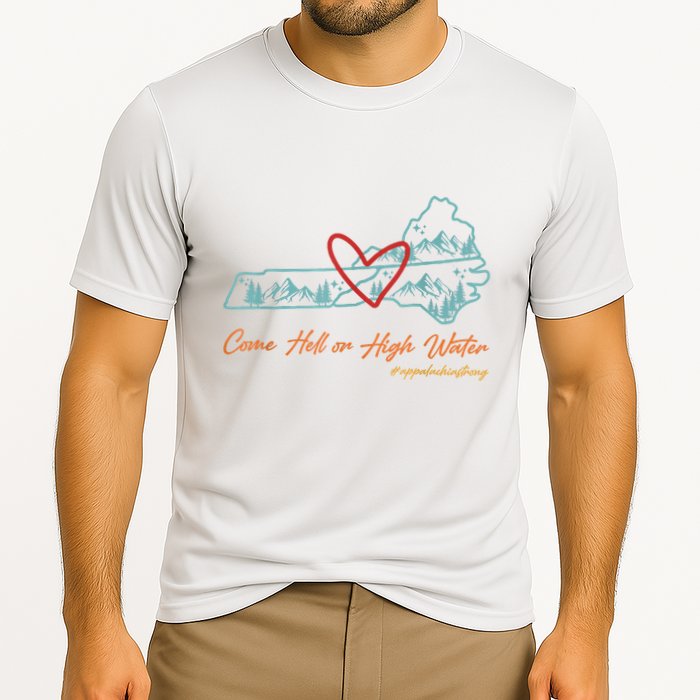 Come Hell Or High Water – Appalachian Strong Retro Cooling Performance Crew T-Shirt