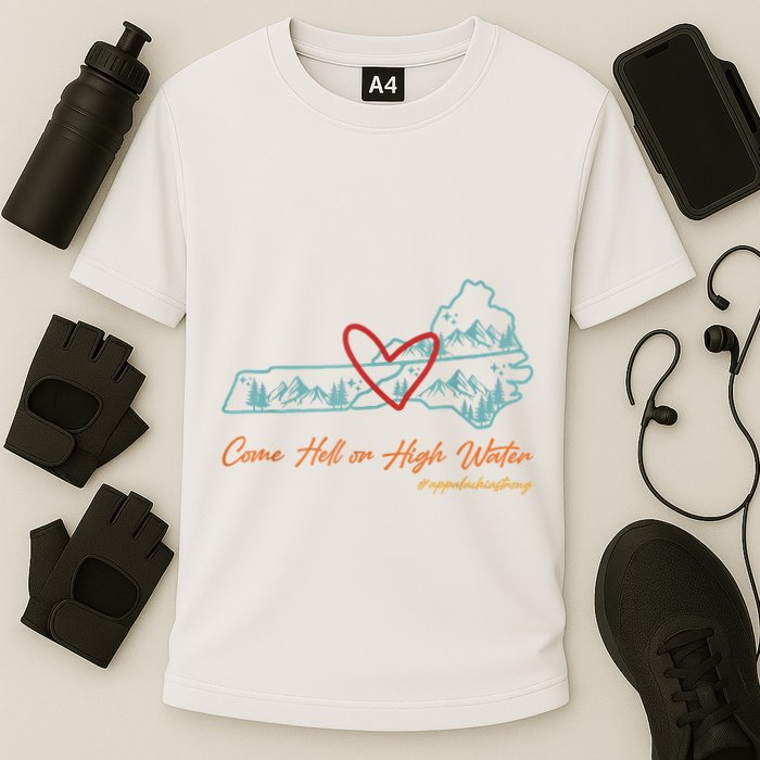 Come Hell Or High Water – Appalachian Strong Retro Cooling Performance Crew T-Shirt