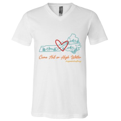 Come Hell Or High Water – Appalachian Strong Retro V-Neck T-Shirt