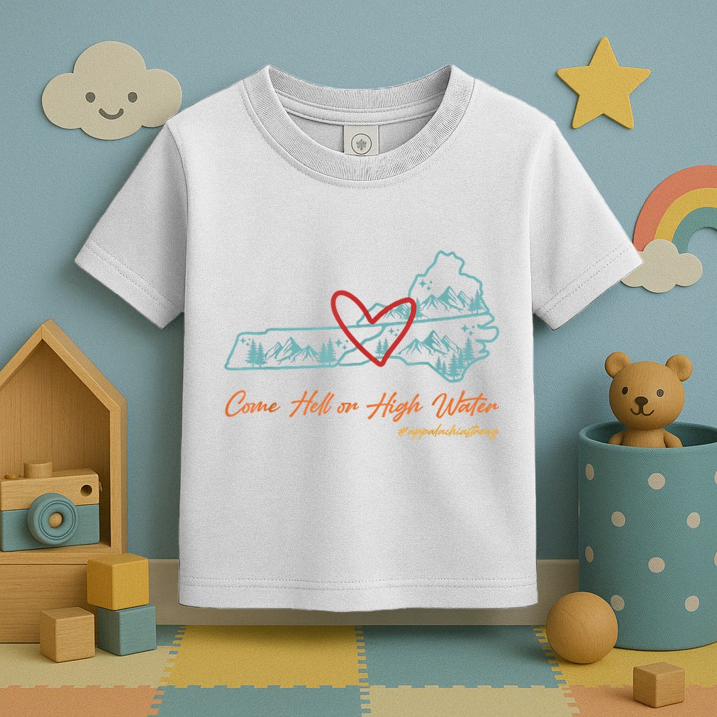 Come Hell Or High Water – Appalachian Strong Retro Toddler T-Shirt