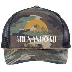 Camping Hiking Outdoor Gift Shenandoah National Park Gift Retro Rope Trucker Hat Cap