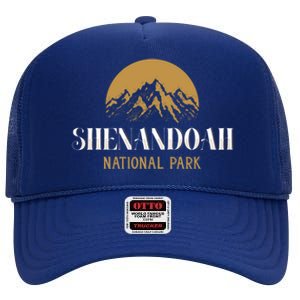 Camping Hiking Outdoor Gift Shenandoah National Park Gift High Crown Mesh Back Trucker Hat