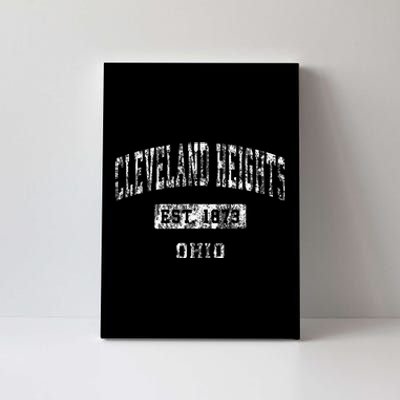 Cleveland Heights Ohio Oh Vintage Established Sports Canvas