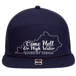 Come Hell Or High Water Cool Kentucky Strong 7 Panel Mesh Trucker Snapback Hat