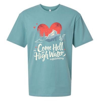 Come Hell Or High Water Mountain Appalachia Strong Nc Vn Tn Sueded Cloud Jersey T-Shirt