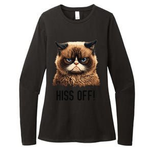 Cat Hiss Off Funny Cat Lover Kitten Quotes Women Womens CVC Long Sleeve Shirt