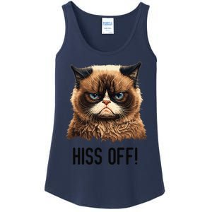 Cat Hiss Off Funny Cat Lover Kitten Quotes Women Ladies Essential Tank