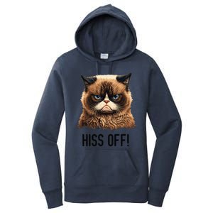 Cat Hiss Off Funny Cat Lover Kitten Quotes Women Women's Pullover Hoodie