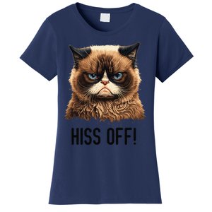 Cat Hiss Off Funny Cat Lover Kitten Quotes Women Women's T-Shirt