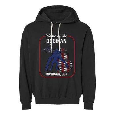 Cryptid Home of the Michigan Dogman Garment-Dyed Fleece Hoodie