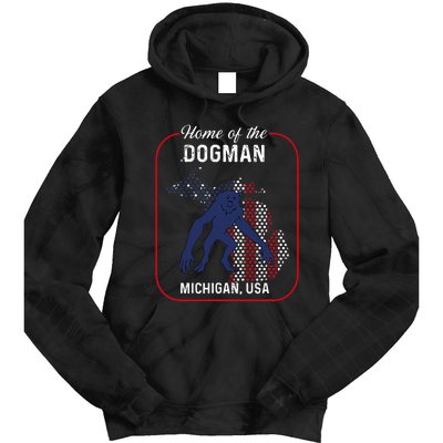 Cryptid Home of the Michigan Dogman Tie Dye Hoodie