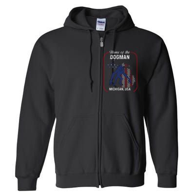 Cryptid Home of the Michigan Dogman Full Zip Hoodie