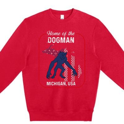 Cryptid Home of the Michigan Dogman Premium Crewneck Sweatshirt