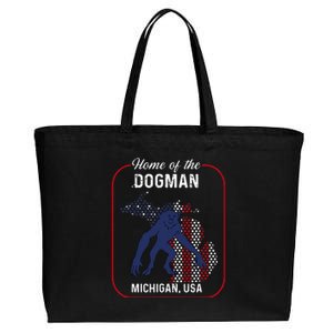 Cryptid Home of the Michigan Dogman Cotton Canvas Jumbo Tote