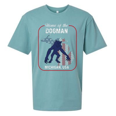 Cryptid Home of the Michigan Dogman Sueded Cloud Jersey T-Shirt