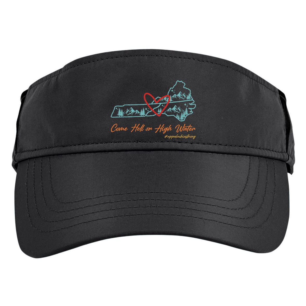 Come Hell Or High Water Appalachian Strong Adult Drive Performance Visor