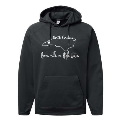 Come Hell Or High Water Hurricane Motivational Appalachia Performance Fleece Hoodie