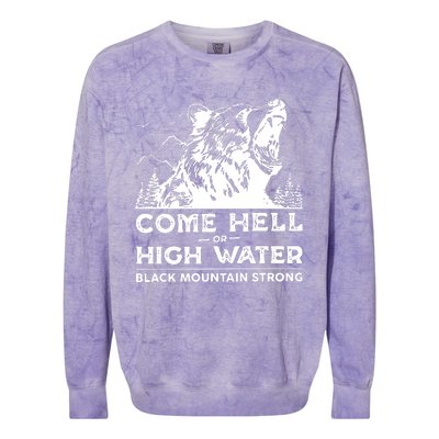 Come Hell Or High Water Black Mountain Strong Colorblast Crewneck Sweatshirt